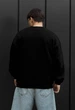 Свитшот мужской стаф черный однотонный оверсайз на флисе Staff black oversize fleece XS (403339) - изображение 2