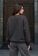 Свитшот женский стаф серый оверсайз на флисе спортивная кофта Staff zy graphite oversize fleece XS (403309) - изображение 2