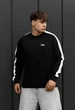 Мужской свитшот стаф черный однотонный с логотипом на флисе Staff black line logo fleece M (403316) - изображение 1