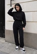 Женский спортивный костюм стаф черный на флисе базовый утепленный Staff meg black fleece S (403343) - изображение 4