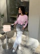 Жіночий лонгслів рожевий однотонний кофта базова ELLE Oversize (404408) - зображення 4