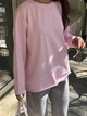 Жіночий лонгслів рожевий однотонний кофта базова ELLE Oversize (404408) - зображення 6