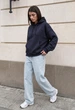 Женский худи стаф темно-синий оверсайз на флисе спортивный Staff ti navy oversize fleece M (403336) - изображение 4