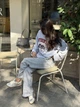 Женский Лонгслив Оверсайз Серый С Принтом Authentic Oversize (403873) - изображение 5