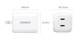 Сетевое зарядное устройство Ugreen 45W 2xUSB-C White (X526) - изображение 5