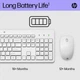 Набір клавіатури та миші HP 230 QWERTY бездротовий USB 2,4 ГГц оптичний 1600 DPI чорно-сріблястий з цифровим блоком та тихими клавішами - Уцінка - зображення 5