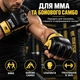 Рукавиці для MMA та бойового самбо Matsa XL, натуральна шкіра, чорні з жовтим 2011-XL-G - зображення 8