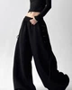 UNISEX oversize брюки с декоративной шнуровкой сбоку / Черный 42-50 / BASED 0227520 - изображение 2