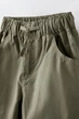 Штани широкого крою Wide-Leg для дівчинки Zara хакі 164 натуральна бавовняна тканина - изображение 2