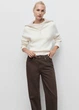 Джинси прямі Straight жіночі Mango коричневий 34 (XS-S) бавовняний денім - изображение 4