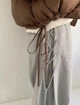 UNISEX oversize штани з декоративною шнурівкою збоку / Чорний 42-50 / BASED 0227521 - зображення 2