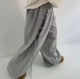 UNISEX oversize штани з декоративною шнурівкою збоку / Чорний 42-50 / BASED 0227521 - зображення 6
