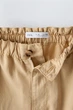 Штани карго cargo широкого крою для хлопчика Zara хакі 152 легка лляна тканина - изображение 3