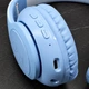Беспроводные наушники HOCO W42 Cat Ear Bluetooth 5.3 с кошачьими ушками LED-подсветкой TF AUX Голубые с белым - изображение 6