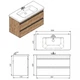 Тумба Devit Frame 753100O 100 см з раковиною та сифоном, натуральний дуб - зображення 7