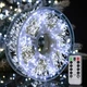 Гирлянда Мишура Феерверк (хвойная лапа) 50 м 1500 LED от розетки роса 8 режимов (холодный белый цвет) белый провод - изображение 3