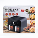 Мультипіч SOKANY SK-10008 на 10 л Аерофритниця з таймером та терморегулятором, Аерогриль - изображение 6