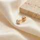 Золоті сережки-гвоздики з фіанітами 585 проби. з40076 - изображение 5