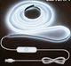 LED Neon Flex світлодіодна силіконова стрічка USB 5V живлення висока яскравість суцільне м'яке світло підсвітка від павербанка з кнопкою керування 6000K холодне біле світло 2 м - зображення 5