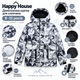 Куртка демисезонная Happy House для мальчика оверсайз,Бело-серый камуфляж, 164 - изображение 8