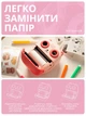 Фотоапарат дитячий цифровий камера для миттєвого друку з термодруком відеокамера фотик з мініпринтером швидкою роздруківкою Full HD 1080p із селфі камерою MP3 плеєром екраном 2.4 USB microSD 16 Гб акумуляторний портативний для дітей Swan Baby рожевий - зображення 10