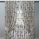Комплект штор VR-Textil Лен Прованс 100х270 2шт и Тюль 400х270 2079ш-1266т Серый с фиолетовым и белым 71-206/2 - изображение 1
