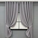 Комплект коротких штор VR-Textil Лен ELEMENTA № 1866ш Светло-серый 140х170см 2 шт (35-0464) - изображение 1