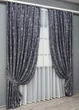 Комплект готових штор VR-Textil Льон мармур Royal Touch № 2004ш Графітовий 150х270 см 2 шт (33-0972) - зображення 3