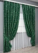Комплект готових штор VR-Textil Льон мармур Royal Touch № 2002ш Зелений 200х270 см 2 шт (32-478) - зображення 3