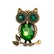 Брошь BROCHE Птицы Сова зелёная BRBF115638 - изображение 1