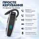 Бездротова блютуз гарнітура Q7 з мікрофоном, шумозаглушенням та дисплеєм заряду для телефону, Black - зображення 3