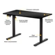 Комп'ютерний стіл Mealux PowerDesk Lite Black з електрорегулюванням висоти (EVO-201 Lite B/B) - зображення 2