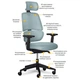 Офісне крісло Mealux Leo Air Plus Grey / Blue (Y-546 KBGL) - изображение 2