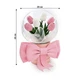 Букет из искуственных цветов DIY Pink + White тюльпаны в прозрачном шаре с подсветкой набор для букета - изображение 5