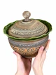 Макітра-хвилівка з кришкою для маку 2000 мл керамічна Коричневий - зображення 4