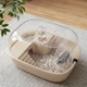 Клітка для хом'яка Taotaopets TT-268805 Beige з біговим колесом напувалкою зоною для годування прозора - зображення 3