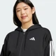 Джемпер жіночий ADIDAS Essentials 3-Stripes Full-Zip Fleece JE1283 xl, чорний - зображення 4