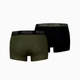 Труси чоловічі PUMA Men's Trunks 2 pack 93832108 l, чорний/хакі - зображення 2