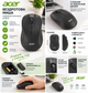 Бездротова миша Acer OMR345, 2.4 ГГц, USB-приймач, оптична, чорна - зображення 5