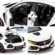 Машинка игрушка Honda Civic моделька коллекционная металлическая детская 15 см Белый (2795749) - изображение 4