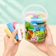 Мел цветной для рисования Jumbo, 15 цветов, круглый, в пластиковом ведре (Мел для доски и асфальта) - изображение 6