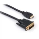 Кабель мультимедійний HDMI M to DVI M 1.8m 24+1pin Vinga (VCPHDMIDVI1.8) - зображення 1
