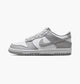 Кросівки жіночі Nike Dunk Low Gs 36.5 Сірий FB9109-123 - зображення 1