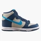 Кроссовки женские Nike Dunk High Gs Grey Blue 38.5 Синий DB2179-006 - изображение 3