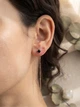 Сережки-цвяшки з чорним кристалом медичне золото Xuping - изображение 4