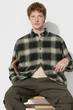 Мужская фланелевая рубашка Uniqlo 52(XL) Черно-зеленый (156668) - изображение 2