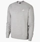 Світшот чоловічий Nike M Nsw Club Crw Bb 2XL Сірий BV2662-063 - зображення 1