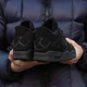 Чоловічі кросівки зимові Retro 4 Fur Black Cat чорні 41 - зображення 7