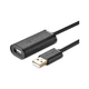 Дата кабель USB 2.0 AM to AF 15.0m Active black Ugreen (10323) - зображення 1