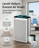 Очищувач повітря Levoit VeSync Everest Air Smart True HEPA з Wi-Fi, сенсорним управлінням, фільтрацією PM2.5, для приміщень до 83 м² - зображення 1